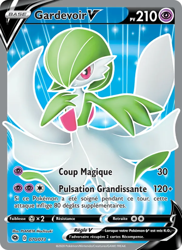Carte Pokémon Gardevoir V 70/73 de l'extension La Voie du Maître