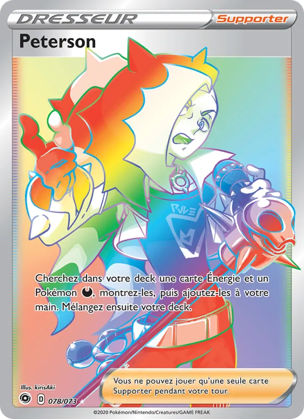 Carte Pokémon Peterson 78/73 de l'extension La Voie du Maître