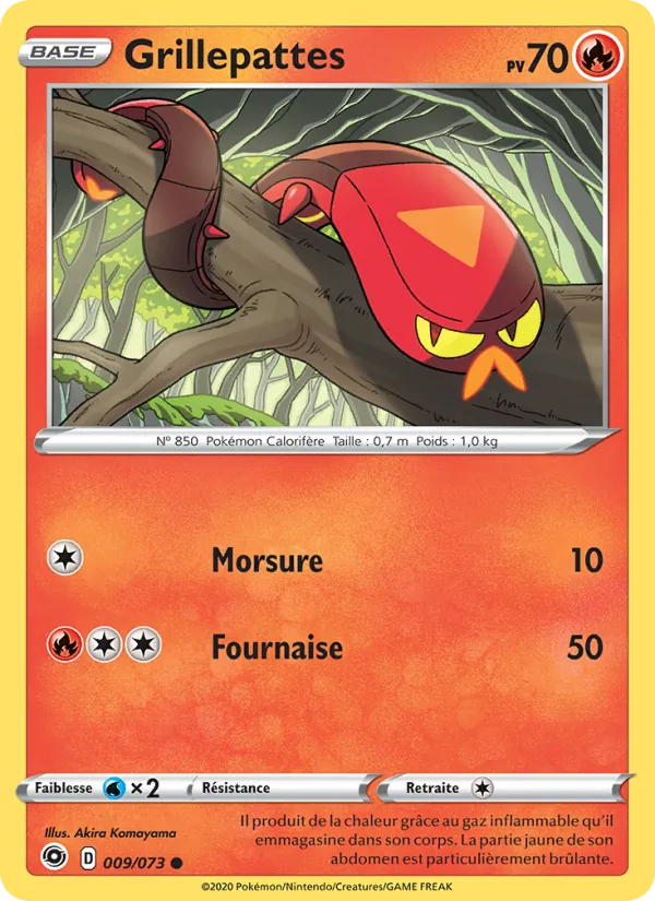 Carte Pokémon Grillepattes 9/73 de l'extension La Voie du Maître