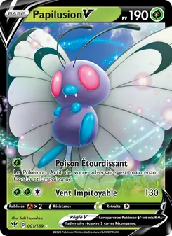 Carte Pokémon Papilusion V 1 — Ténèbres Embrasées