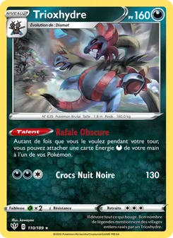 Carte Pokémon Trioxhydre 110 — Ténèbres Embrasées