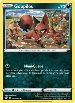 Carte Pokémon Goupilou 112 — Ténèbres Embrasées