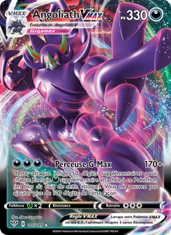 Carte Pokémon Angoliath VMAX 115 — Ténèbres Embrasées