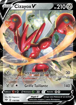 Carte Pokémon Cizayox V 118 — Ténèbres Embrasées