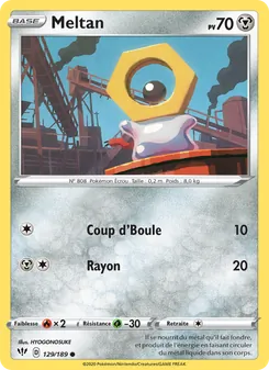 Carte Pokémon Meltan 129 — Ténèbres Embrasées