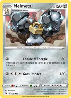 Carte Pokémon Melmetal 130 — Ténèbres Embrasées