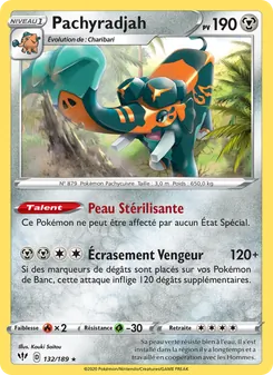 Carte Pokémon Pachyradjah 132 — Ténèbres Embrasées