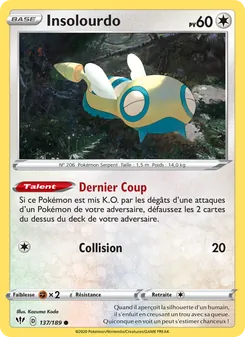 Carte Pokémon Insolourdo 137 — Ténèbres Embrasées