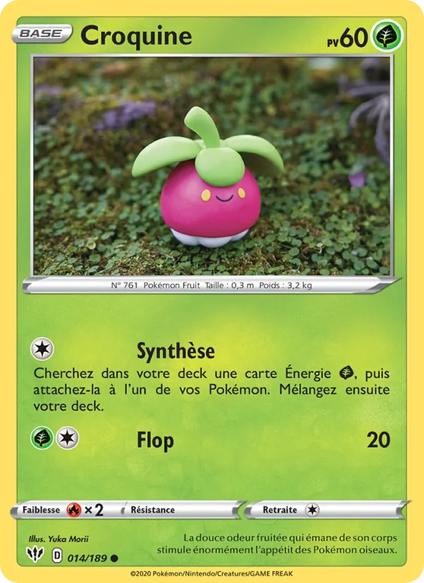 Carte Pokémon Croquine 14/189 de l'extension Ténèbres Embrasées