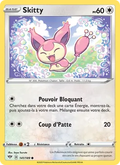 Carte Pokémon Skitty 141 — Ténèbres Embrasées