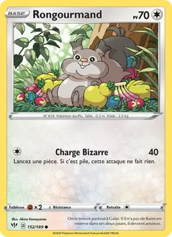 Carte Pokémon Rongourmand 152 — Ténèbres Embrasées