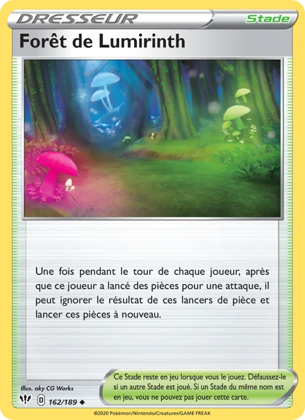 Carte Pokémon Forêt de Lumirinth 162/189 de l'extension Ténèbres Embrasées