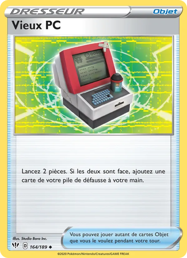 Carte Pokémon Vieux PC 164/189 de l'extension Ténèbres Embrasées