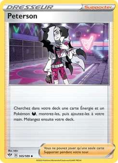 Carte Pokémon Peterson 165 — Ténèbres Embrasées