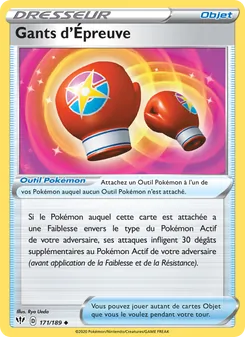 Carte Pokémon Gants d'Épreuve 171 — Ténèbres Embrasées