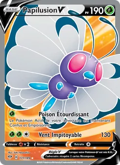 Carte Pokémon Papilusion V 177 — Ténèbres Embrasées