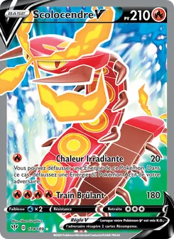 Carte Pokémon Scolocendre V 179 — Ténèbres Embrasées
