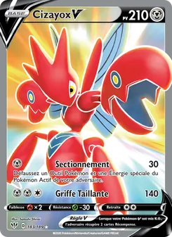 Carte Pokémon Cizayox V 183 — Ténèbres Embrasées