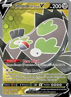Carte Pokémon Limonde de Galar V 184 — Ténèbres Embrasées