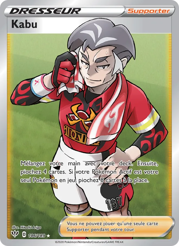 Carte Pokémon Kabu 186/189 de l'extension Ténèbres Embrasées
