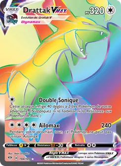 Carte Pokémon Drattak VMAX 194 — Ténèbres Embrasées