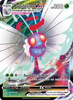 Carte Pokémon Papilusion VMAX 2 — Ténèbres Embrasées