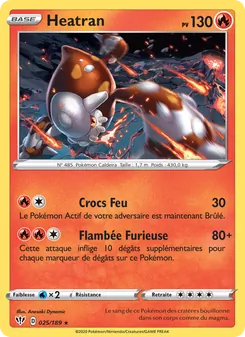 Carte Pokémon Heatran 25 — Ténèbres Embrasées