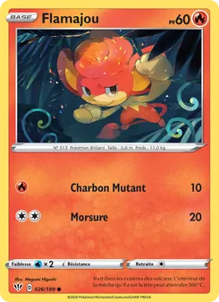 Carte Pokémon Flamajou 26 — Ténèbres Embrasées