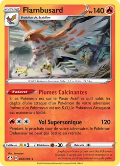 Carte Pokémon Flambusard 32 — Ténèbres Embrasées