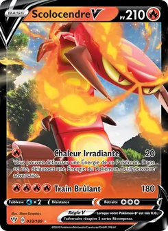 Carte Pokémon Scolocendre V 33 — Ténèbres Embrasées