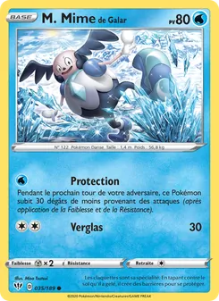 Carte Pokémon M. Mime de Galar 35 — Ténèbres Embrasées