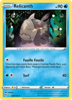 Carte Pokémon Relicanth 40 — Ténèbres Embrasées
