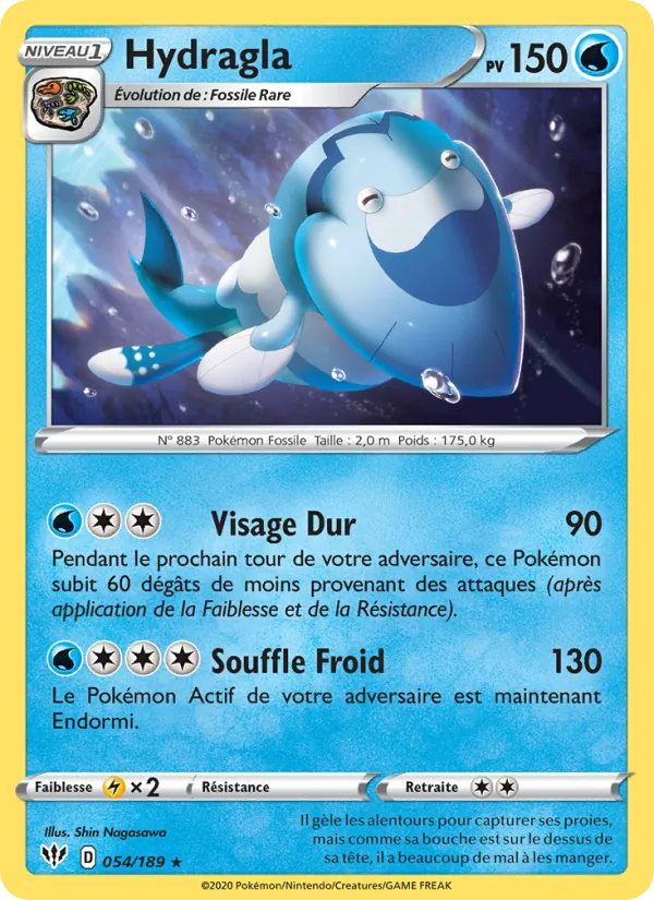 Carte Pokémon Hydragla 54/189 de l'extension Ténèbres Embrasées