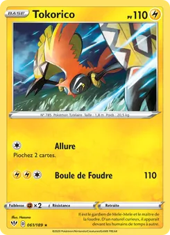 Carte Pokémon Tokorico 61 — Ténèbres Embrasées