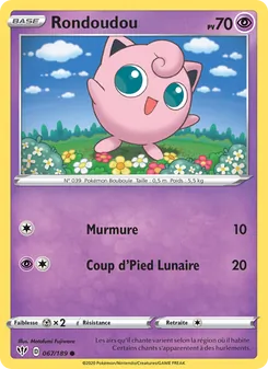 Carte Pokémon Rondoudou 67 — Ténèbres Embrasées