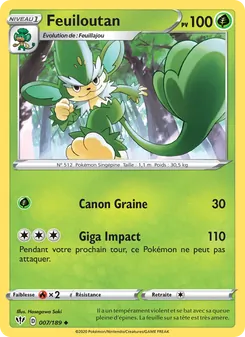 Carte Pokémon Feuiloutan 7 — Ténèbres Embrasées