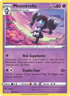Carte Pokémon Mesmérella 74 — Ténèbres Embrasées