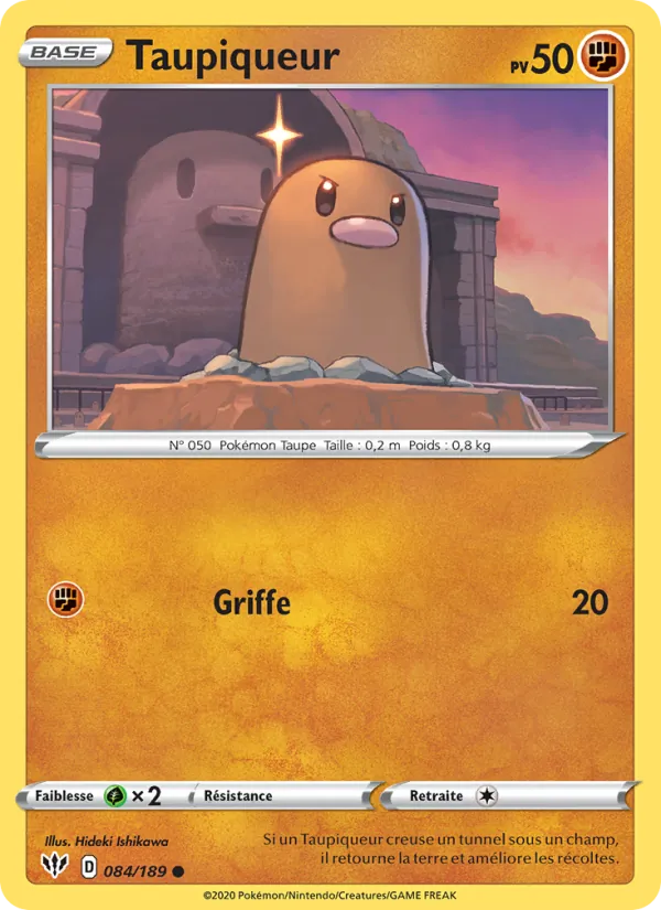 Carte Pokémon Taupiqueur 84/189 de l'extension Ténèbres Embrasées