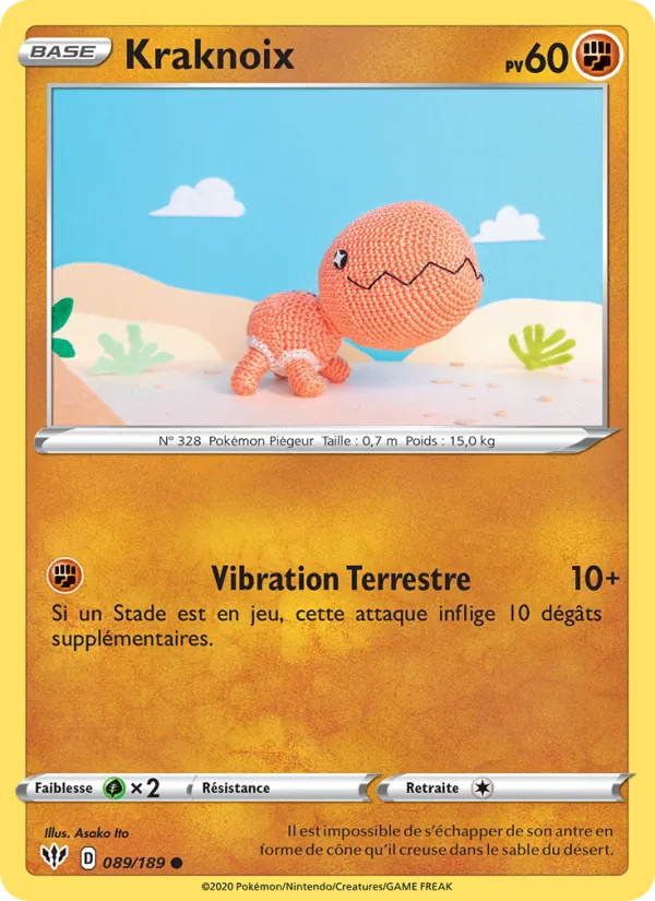 Carte Pokémon Kraknoix 89/189 de l'extension Ténèbres Embrasées