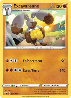Carte Pokémon Excavarenne 96 — Ténèbres Embrasées
