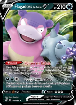 Carte Pokémon Flagadoss de Galar V 99 — Ténèbres Embrasées