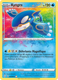 Carte Pokémon Kyogre 21 — Destinées Radieuses