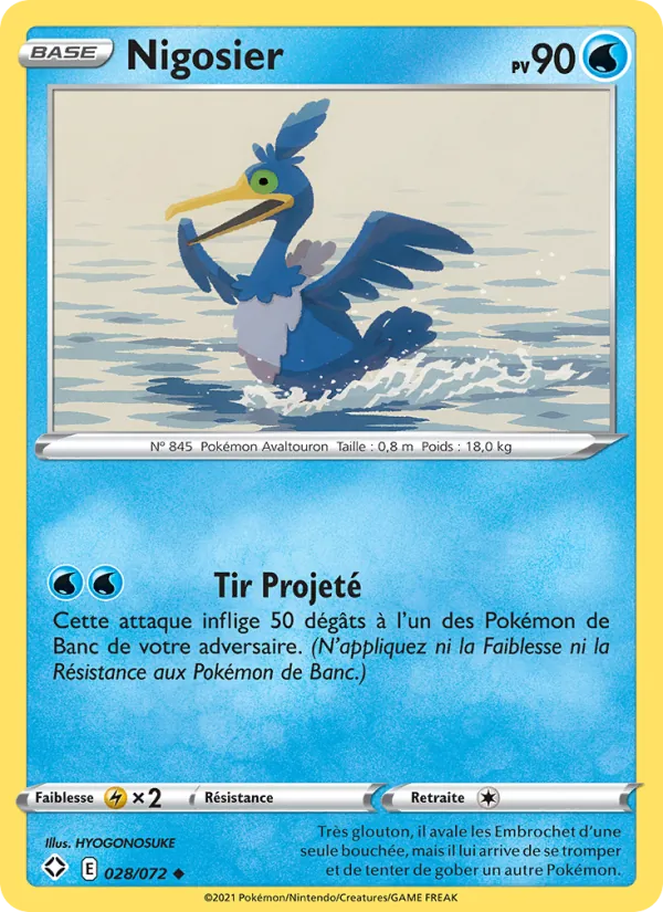 Carte Pokémon Nigosier 28/72 de l'extension Destinées Radieuses