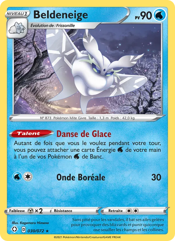 Carte Pokémon Beldeneige 30/72 de l'extension Destinées Radieuses