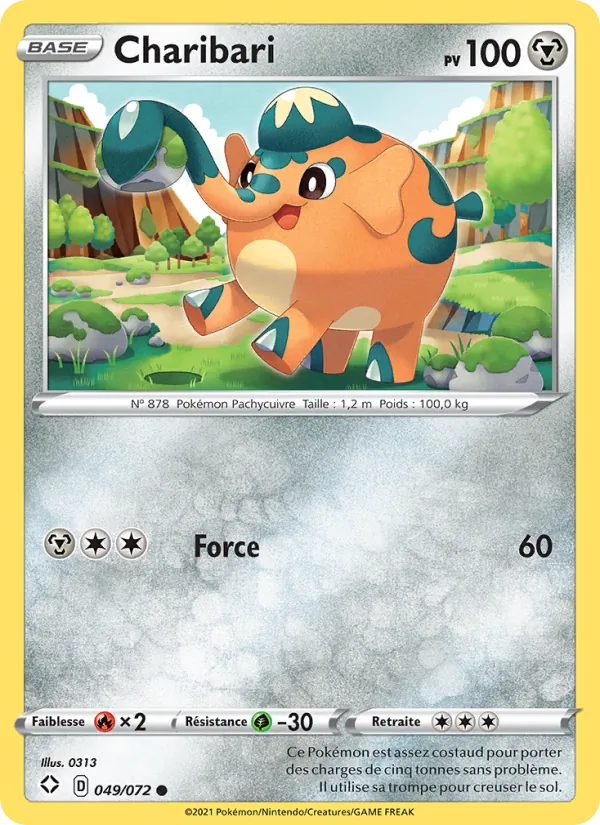Carte Pokémon Charibari 49/72 de l'extension Destinées Radieuses