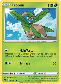 Carte Pokémon Tropius 5 — Destinées Radieuses