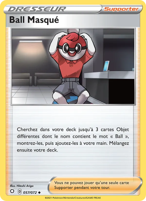 Carte Pokémon Ball Masqué 57/72 de l'extension Destinées Radieuses