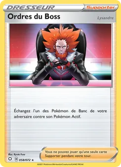 Carte Pokémon Ordres du Boss (Lysandre) 58 — Destinées Radieuses