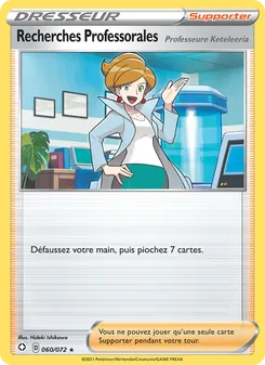Carte Pokémon Recherches Professorales (Professeure Keteleeria) 60 — Destinées Radieuses