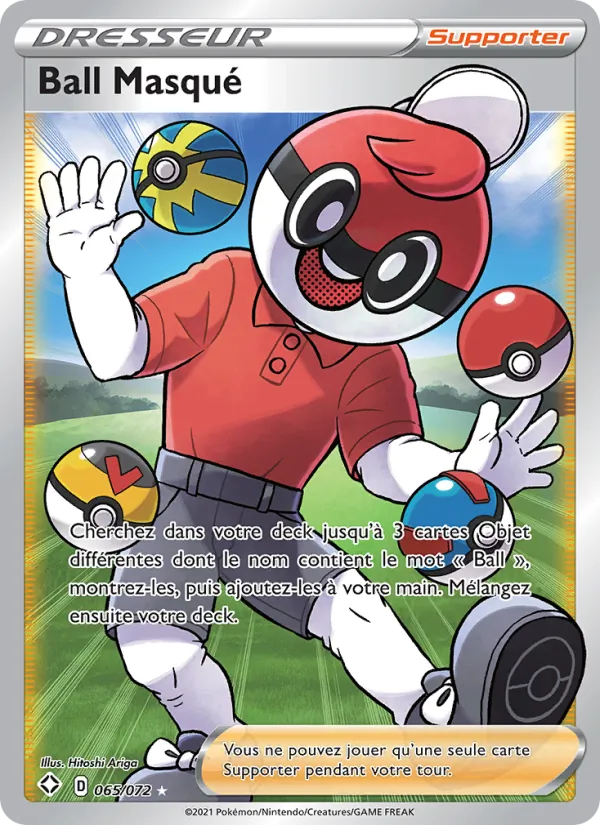 Carte Pokémon Ball Masqué 65/72 de l'extension Destinées Radieuses